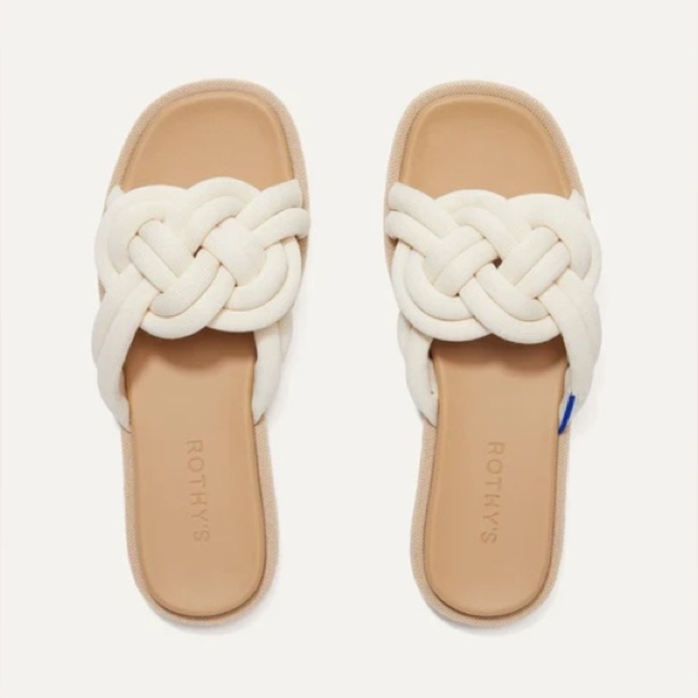 Rothy's Cream Braided Sandals 9.5